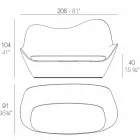 Design modern din polietilenă pentru canapele de grădină Sabinas de Vondom Viadurini