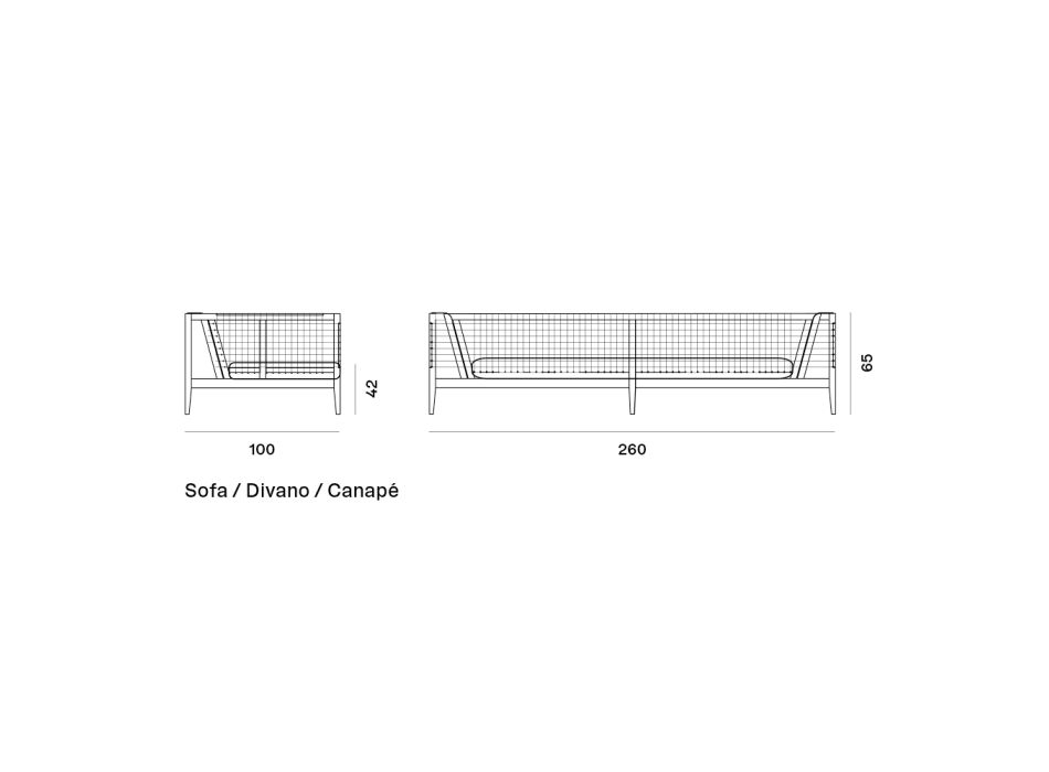 Canapea de gradina din Teak si WaProLace cu Perna Made in Italy - Oracle Viadurini