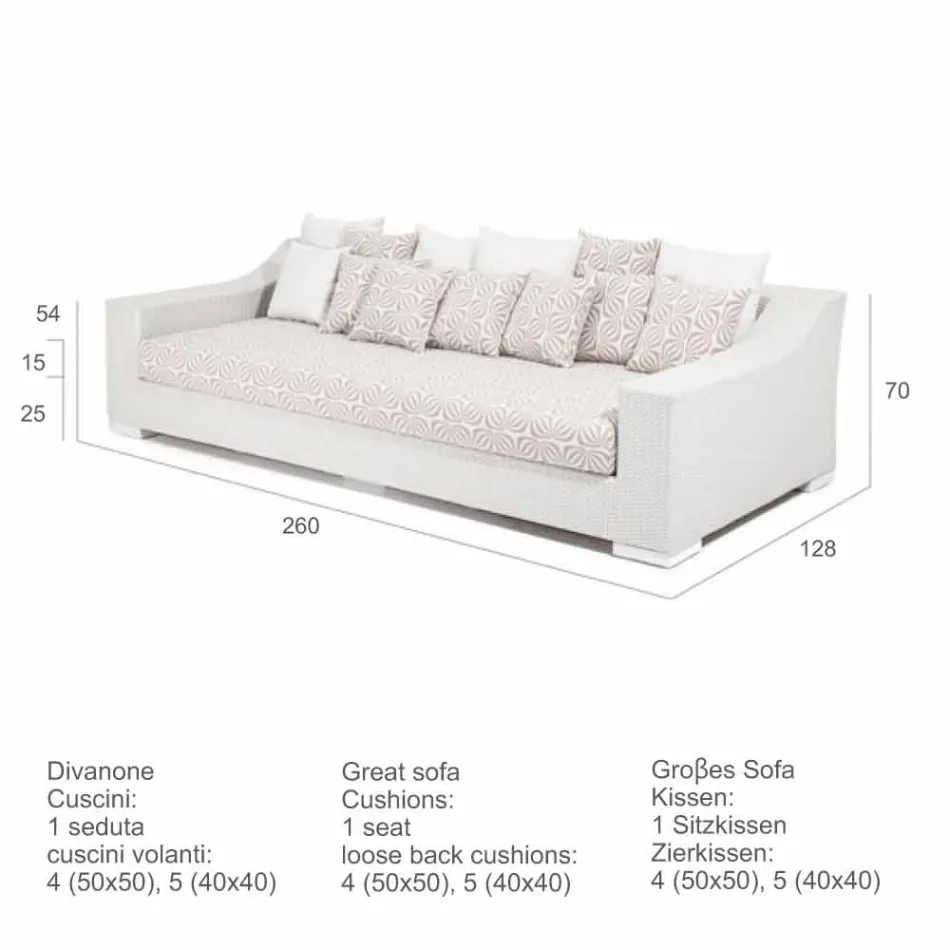 gradina canapea țesute manual din polietilenă Joe Cafea Viadurini