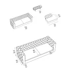 Canapea de interior cu tetiera inclinabila Made in Italy - Dezlantuita Viadurini