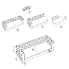 Canapea de sufragerie cu tetiera inclinabila si Peninsula - Dezlantuita Viadurini