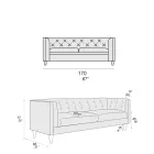 Canapea Sufragerie cu Structură din Lemn și Picioare Made in Italy - Comico Viadurini