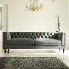 Canapea Sufragerie cu Structură din Lemn și Picioare Made in Italy - Comico Viadurini