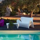 Canapea pentru sufragerie în aer liber sau în interior Design colorat din plastic - Lily de Myyour Viadurini
