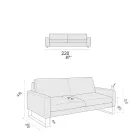 Canapea de sufragerie cu picioare sanie din metal cromat - Exclusiv Viadurini