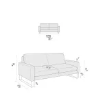 Canapea de sufragerie cu picioare sanie din metal cromat - Exclusiv Viadurini