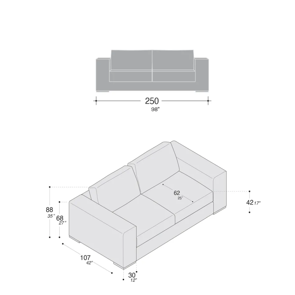 Canapea de sufragerie din Lemn, Poliuretan si Metal Made in Italy - Sparkling Viadurini