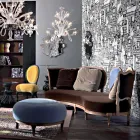 Canapea de design de lux, 5 spate din lemn masiv, made in Italy, Manno Viadurini