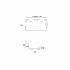 Design canapea Modern Shita piele, 170, 220 sau 250 cm Viadurini