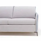 Canapea cu două locuri, design modern, L.145 cm, piele ecologică / țesătură Erica Viadurini