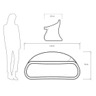 Canapea cu două locuri pentru interior sau exterior din polietilenă Made in Italy - dublu Viadurini