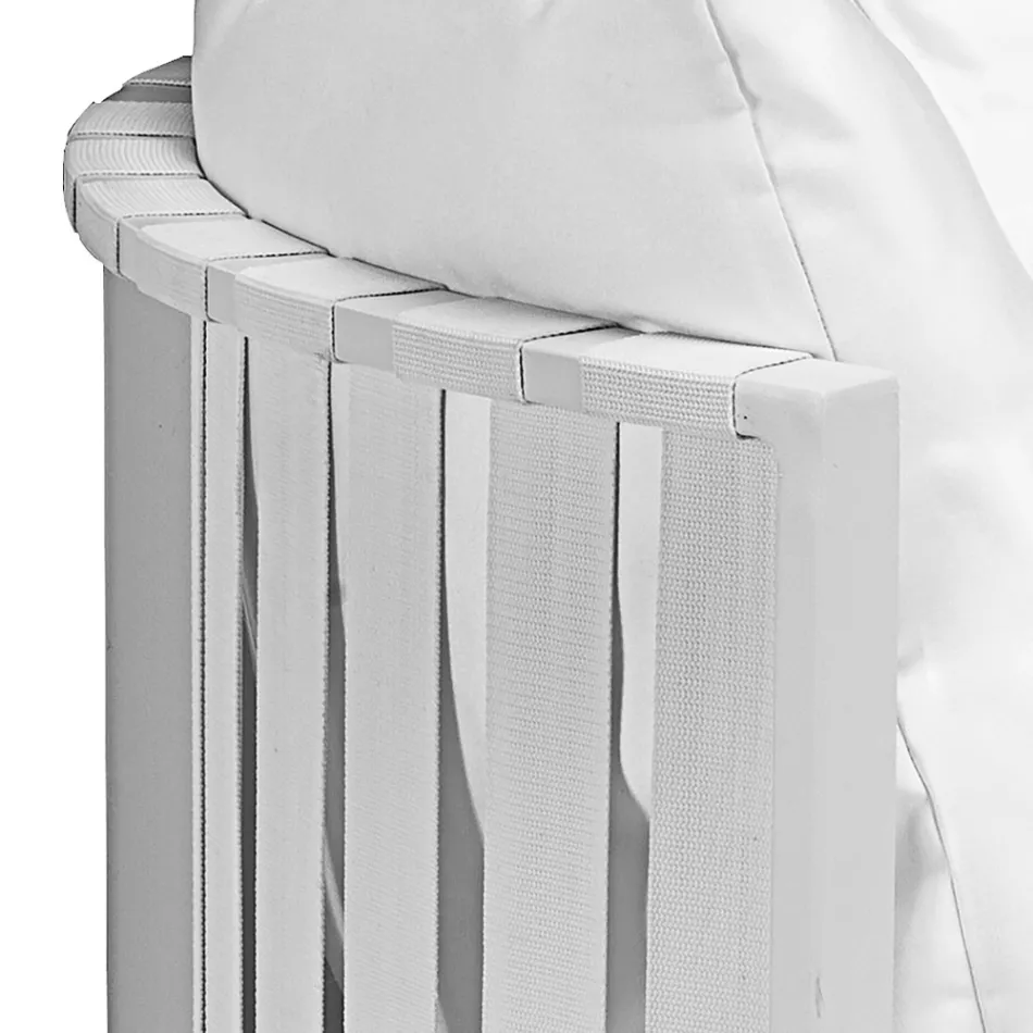 Canapea de exterior 2 locuri din aluminiu cu funii Design de lux 3 finisaje - Julie Viadurini