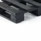 Canapea etnică cu două locuri căptușită în material patchwork și lemn - fibră Viadurini