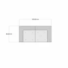 Canapea etnică cu două locuri căptușită în material patchwork și lemn - fibră Viadurini