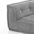 Canapea etnică cu două locuri căptușită în material patchwork și lemn - fibră Viadurini