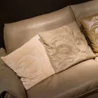 din lemn masiv si canapea de piele cu cotiere Eva pentru obiecte Viadurini