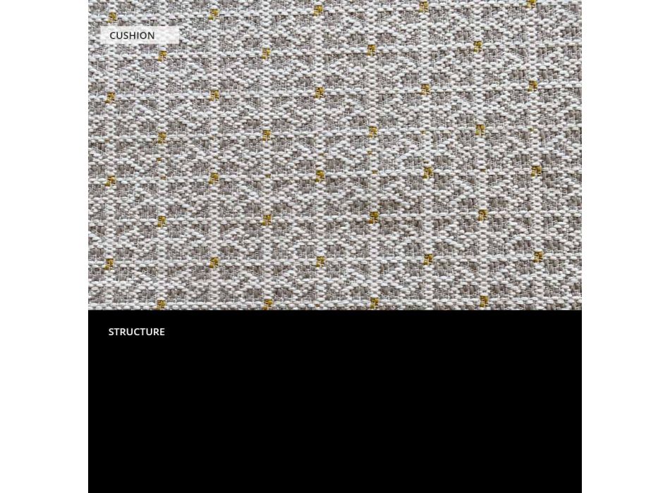 Canapea metalica pentru gradina moderna de inalta calitate Made in Italy - Karol Viadurini