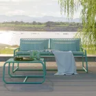 Canapea metalica pentru gradina moderna de inalta calitate Made in Italy - Karol Viadurini