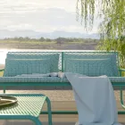 Canapea metalica pentru gradina moderna de inalta calitate Made in Italy - Karol Viadurini