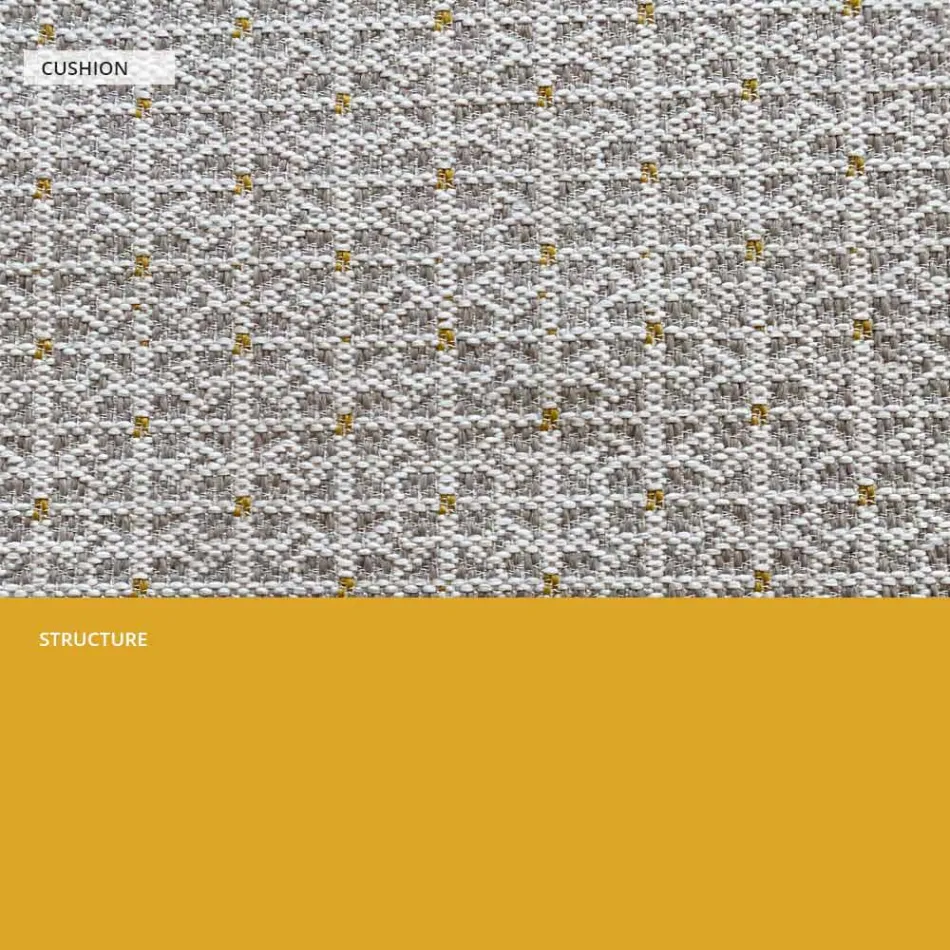 Canapea metalica pentru gradina moderna de inalta calitate Made in Italy - Karol Viadurini