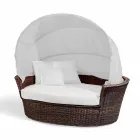 insulă canapea grădină relaxantă cu Hector a făcut țesut manual, design modern Viadurini