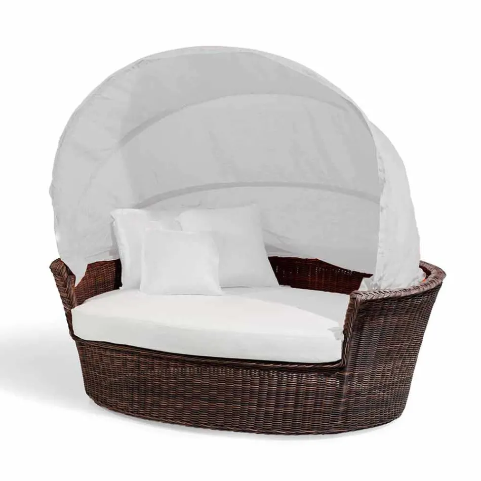 insulă canapea grădină relaxantă cu Hector a făcut țesut manual, design modern Viadurini