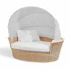 insulă canapea grădină relaxantă cu Hector a făcut țesut manual, design modern Viadurini