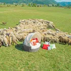 insulă canapea grădină relaxantă cu Hector a făcut țesut manual, design modern Viadurini