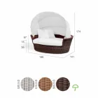 insulă canapea grădină relaxantă cu Hector a făcut țesut manual, design modern Viadurini