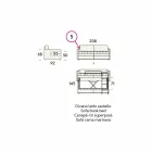 Canapea cu pat supraetajat design, acoperită din țesătură Made in Italy - Gretel Viadurini