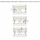 Canapea cu pat supraetajat design, acoperită din țesătură Made in Italy - Gretel Viadurini