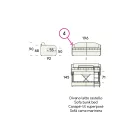 Canapea extensibilă modernă supraetajată din țesătură maro Fabricată în Italia - Pont Viadurini