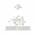 Canapea extensibilă de colț design din țesătură bej Fabricat în Italia - Ortensia Viadurini