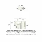 Canapea extensibilă de colț design din țesătură bej Fabricat în Italia - Ortensia Viadurini