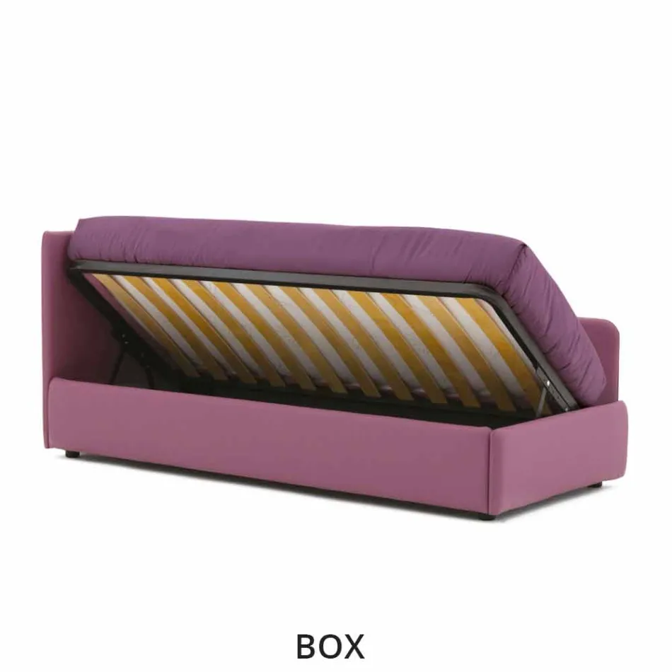 Canapea extensibilă design din piele detașabilă Made in Italy - Rallo Viadurini