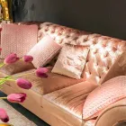 canapea liniară în tesatura matlasate lucrată clasic Baloo Viadurini