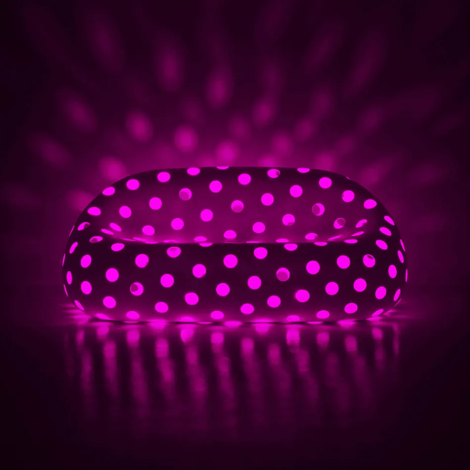 Canapea luminoasă de exterior din polietilenă cu LED Made in Italy - Asso Viadurini