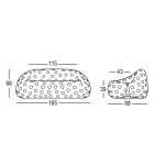 Canapea luminoasă de exterior din polietilenă cu LED Made in Italy - Asso Viadurini