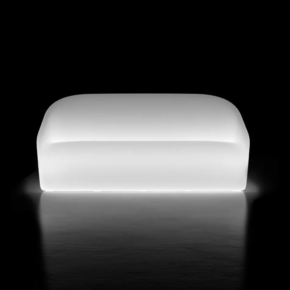 Canapea de grădină luminoasă din polietilenă cu LED Fabricat în Italia - iulie Viadurini