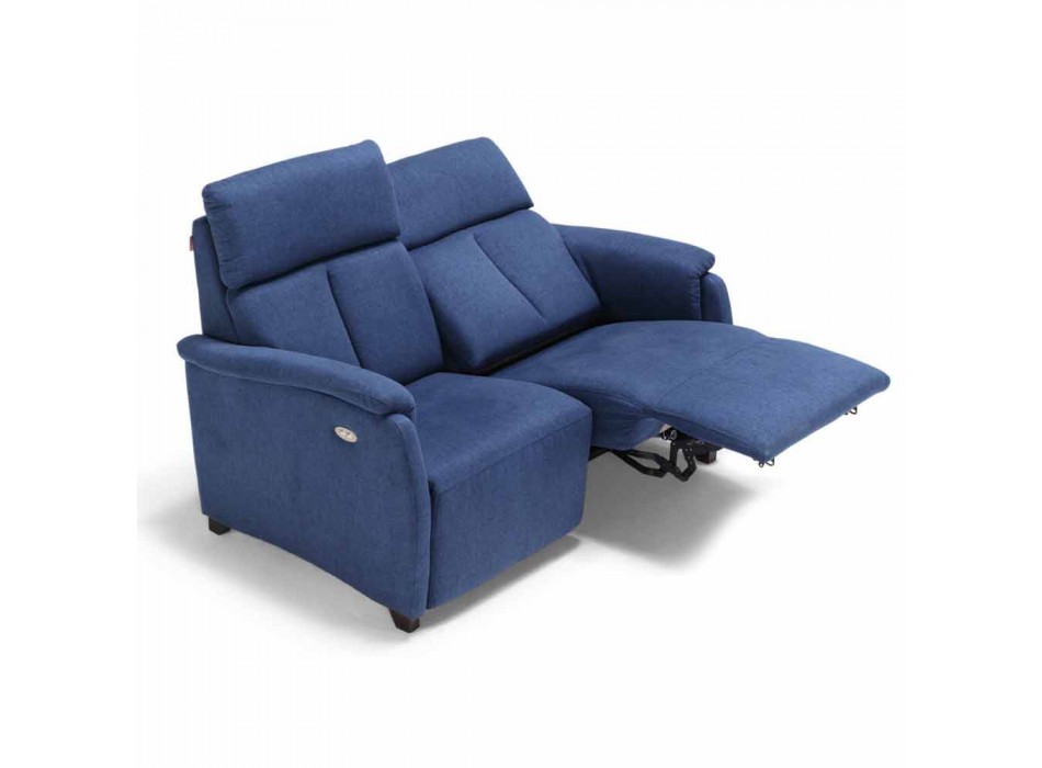 Canapea motorizată cu 2 locuri cu 1 scaun electric Gelso, design modern Viadurini