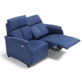 Canapea 2 locuri Gelso, cu un scaun reclinabil, design modern