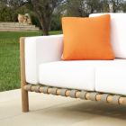 Canapea de exterior 2 sau 3 locuri din Teak cu set de perne inclus Made in Italy - Liberato Viadurini