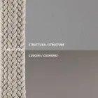 Canapea de exterior din otel Diverse dimensiuni si perne incluse Made in Italy - Bronn Viadurini