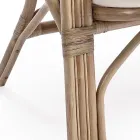 Canapea Exterioara 2 locuri pentru Gradina din Rattan Alb Perne - Maurizia Viadurini