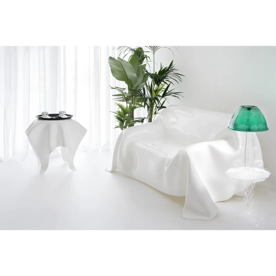 Canapea din plexiglas alb sau multicolor reciclabilă în interior - Jolly Viadurini