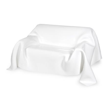 Canapea din plexiglas alb sau multicolor reciclabilă în interior - Jolly Viadurini