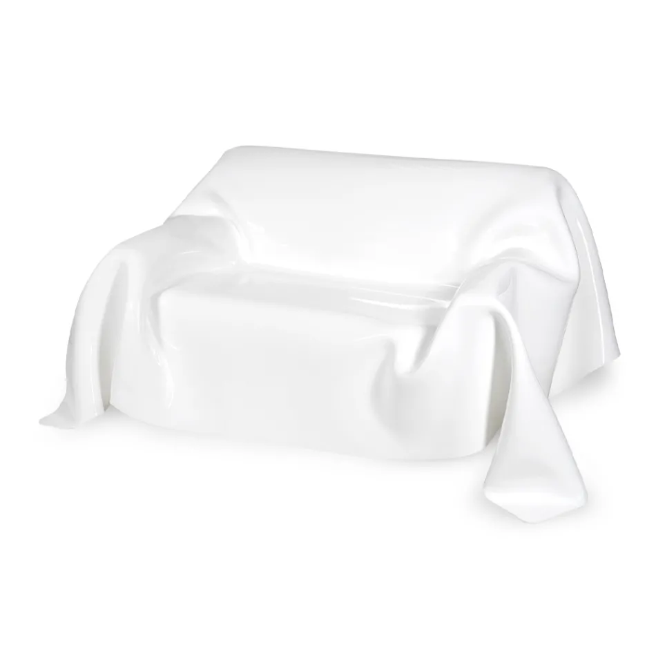 Canapea din plexiglas alb sau multicolor reciclabilă în interior - Jolly Viadurini