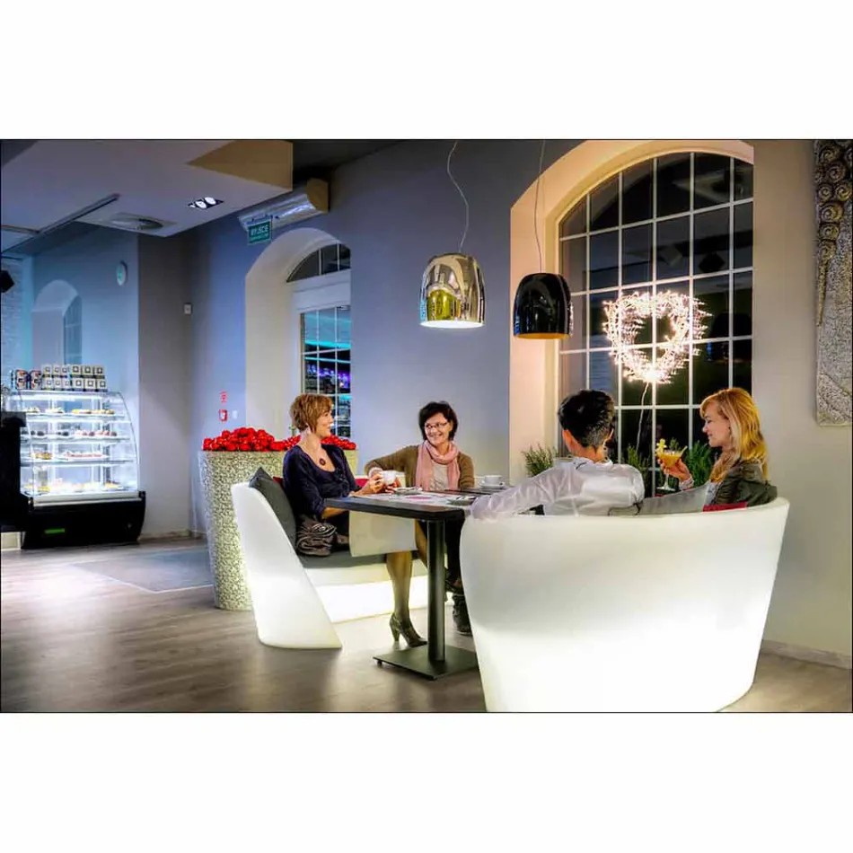 Slide Rap design canapea interioară din polietilenă fabricată în Italia Viadurini