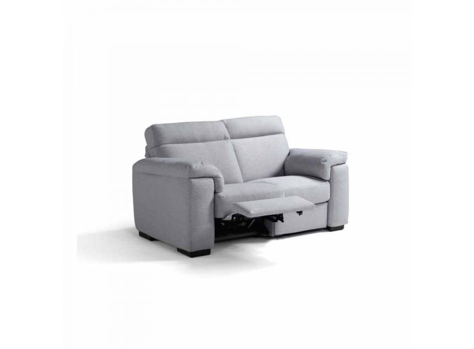 Canapea electrică relaxată cu 2 locuri, 2 scaune electrice Lilia, fabricate în Italia Viadurini