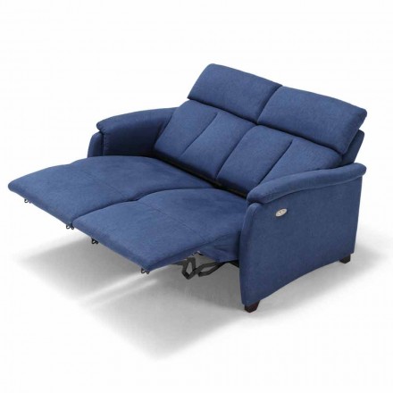 Canapea electrică relax 2 posturi, 2 scaune electrice Gelso, design modern Viadurini